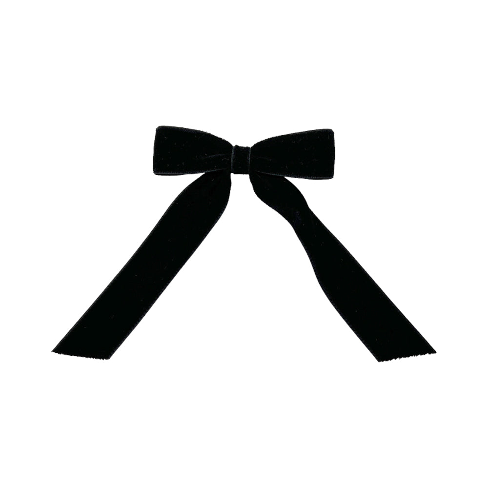 【関税込み】Bode ブラック Tanglenet Bow バレッタ ベルベットボウ 6cm バレッタ S | THE HAIR BAR TOKYO
