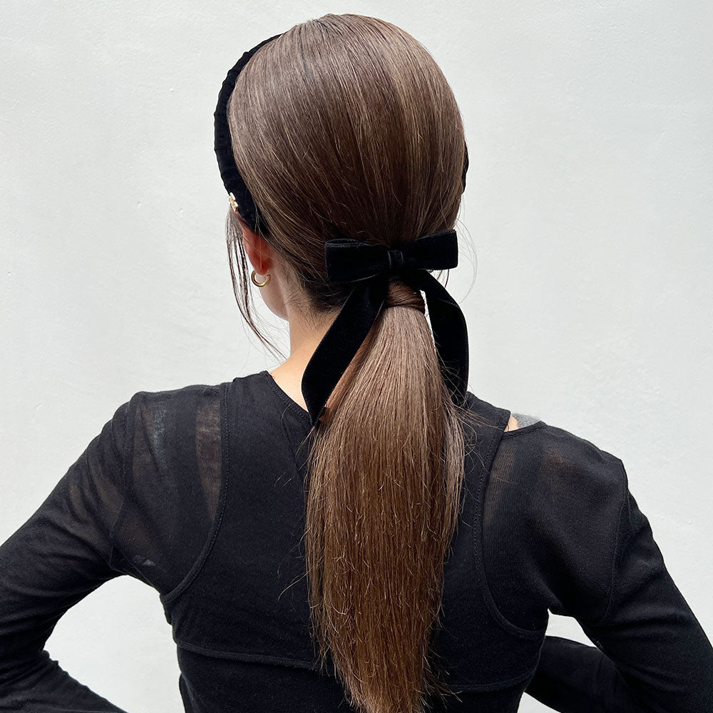 ベルベットボウ 6cm バレッタ S | THE HAIR BAR TOKYO