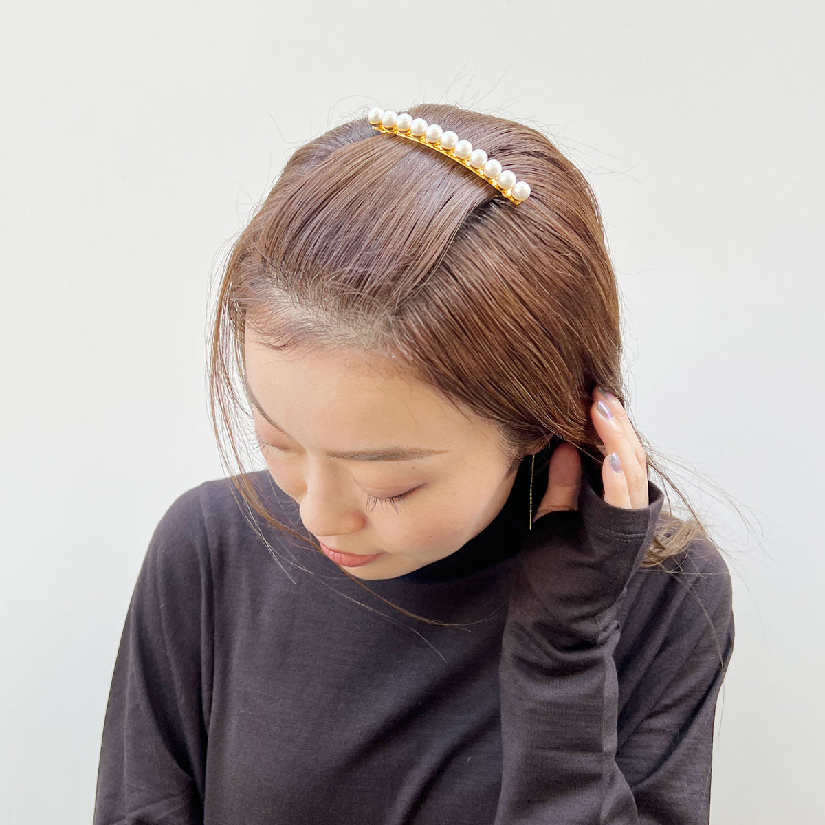 パール 8cm バレッタ | THE HAIR BAR TOKYO