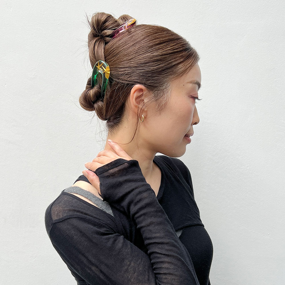 スター フォッシル ヘアピン