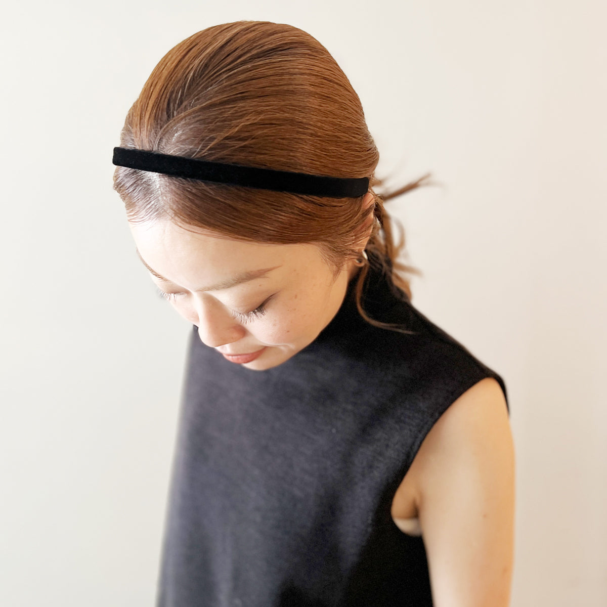 シャイニー ベルベット 1/2" ベーシック ヘッドバンド