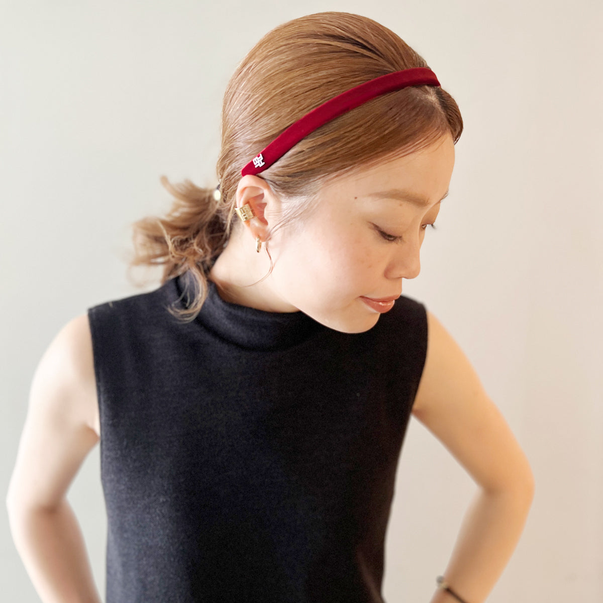 シャイニー ベルベット 1/2" ベーシック ヘッドバンド