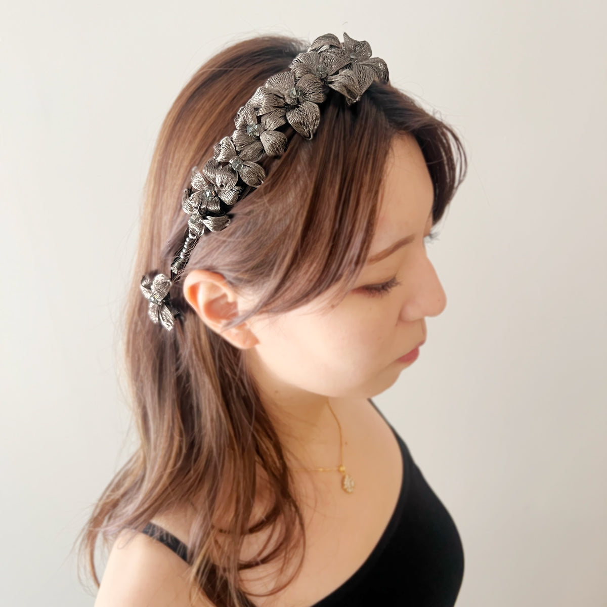 メッシュ ライラック クラウン ヘッドバンド | THE HAIR BAR TOKYO