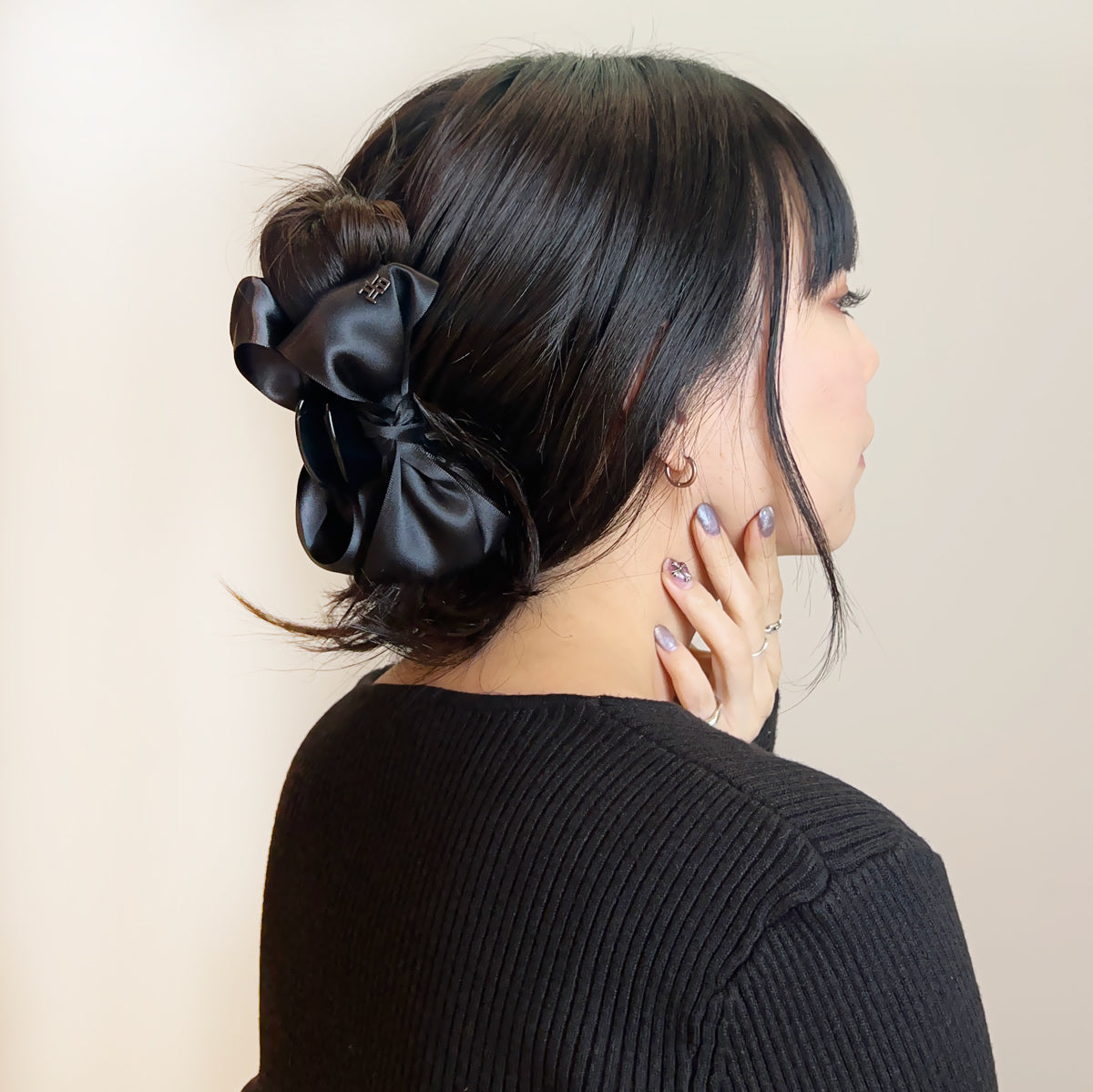 サテン ボウ ジョークリップ L | THE HAIR BAR TOKYO サテン ボウ ジョークリップ L | THE HAIR BAR TOKYO