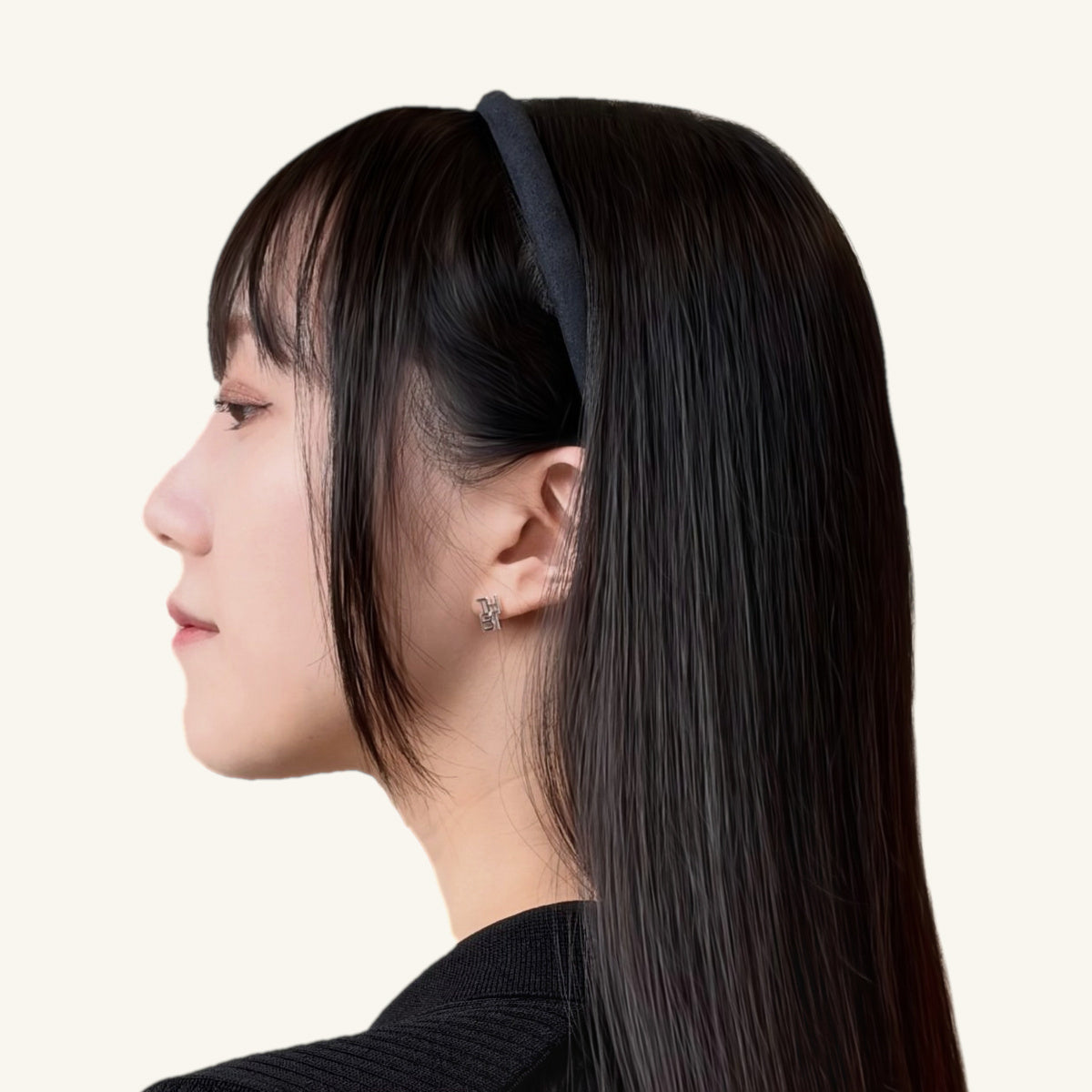 ブラッシュド 1/2ベーシック パテッド ヘッドバンド