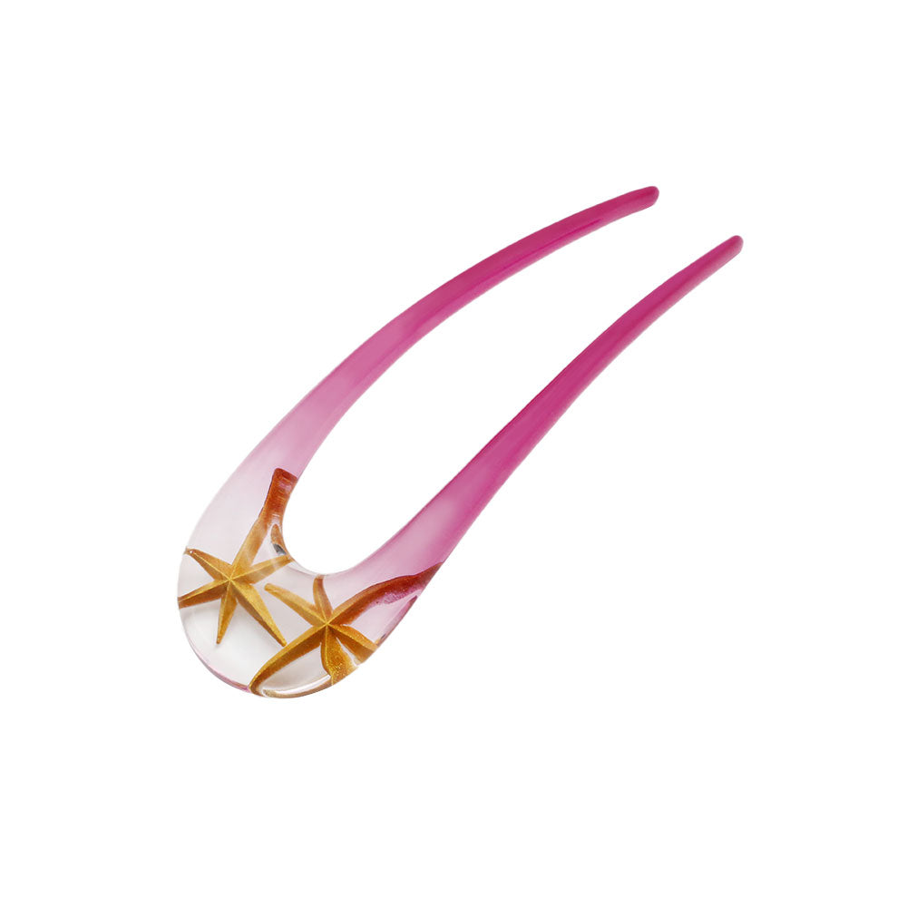 スター フォッシル ヘアピン