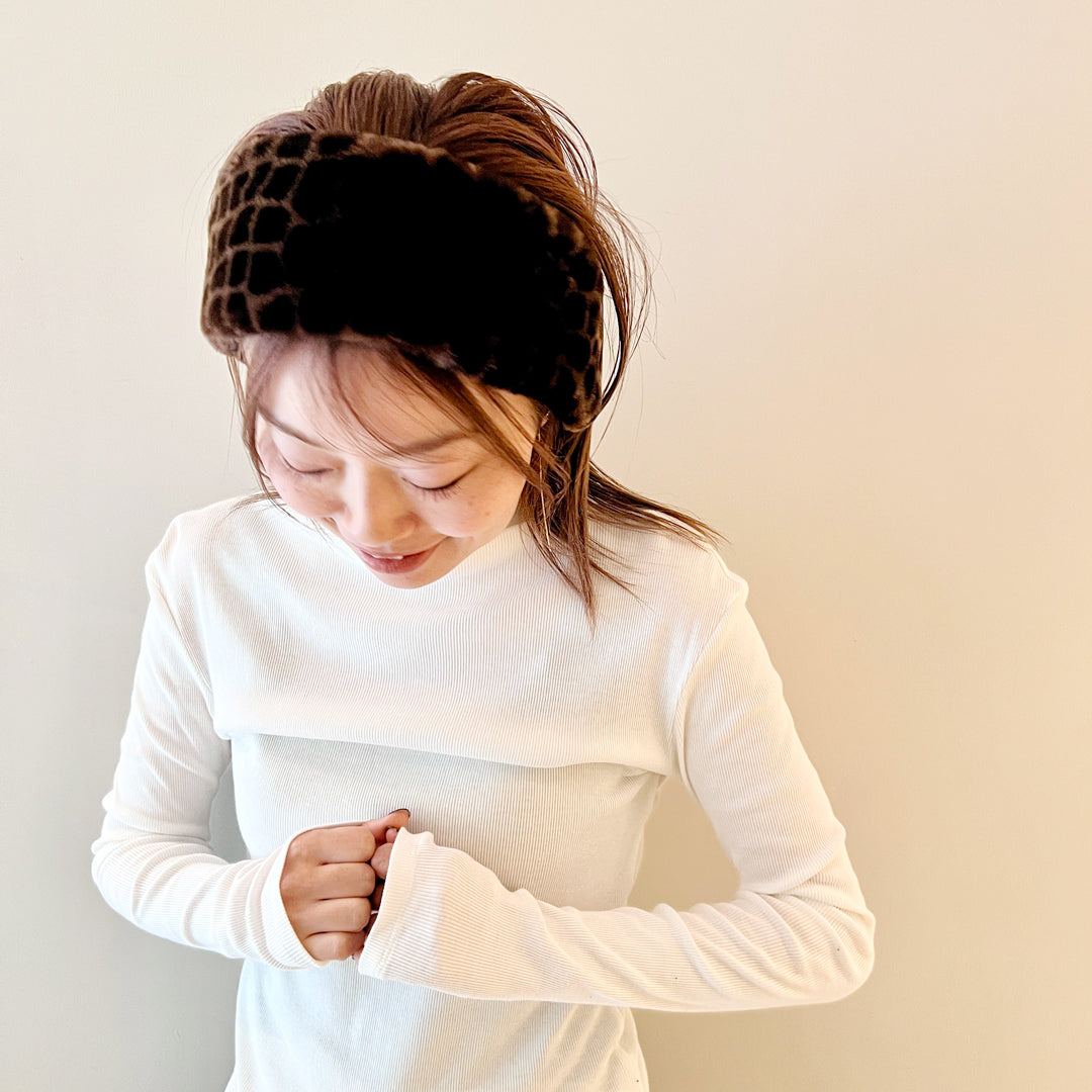 Lola ネイビーファー　イヤーマフ セール】 【WOMEN】【防寒 】フェイクファー イヤーマフ （ネック