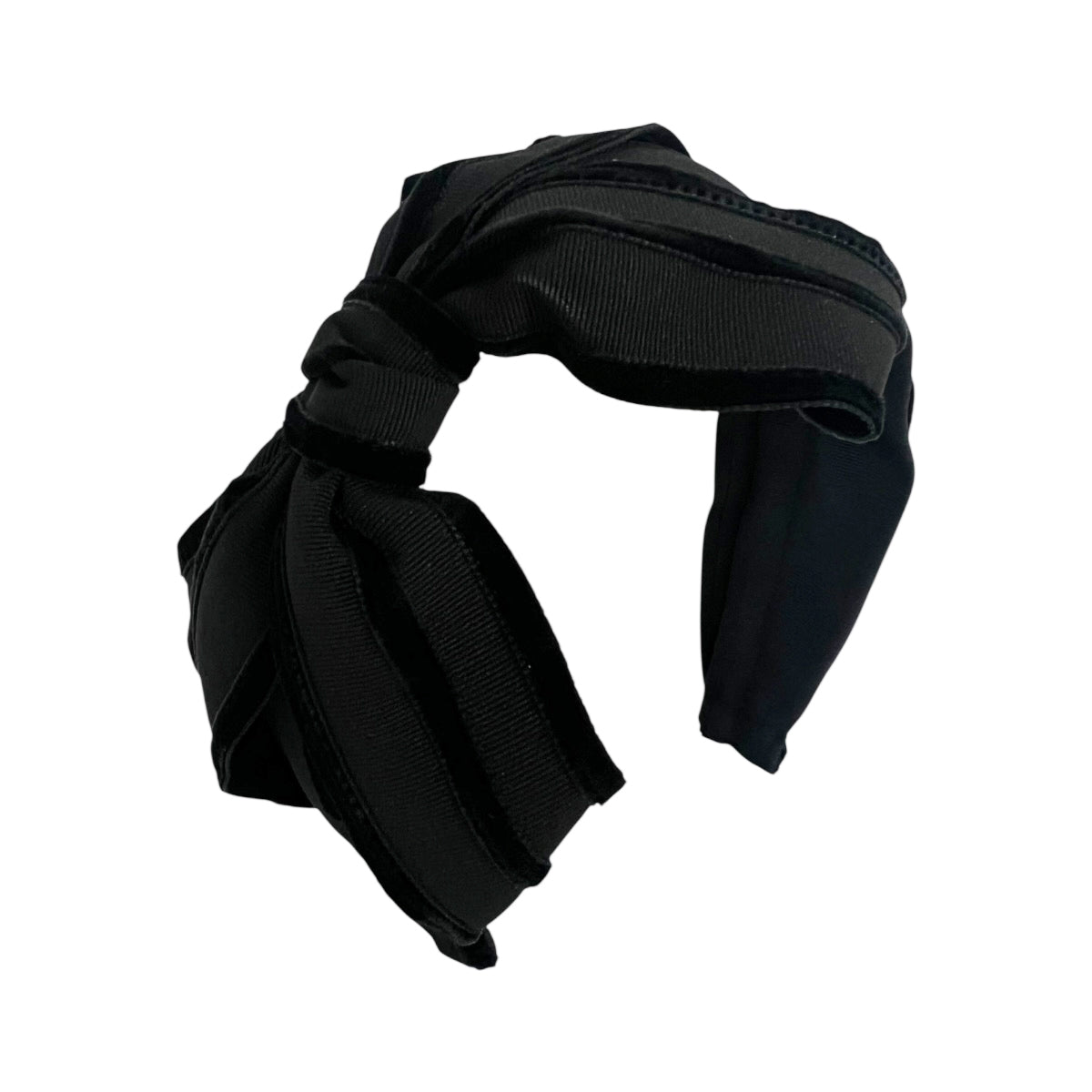 Hair Bar.コレットマルーフ黒ベロアヘッドバンド定価20,000円程度 コレットマルーフ ヴィーガンレザー1／8ボウヘッドバンド