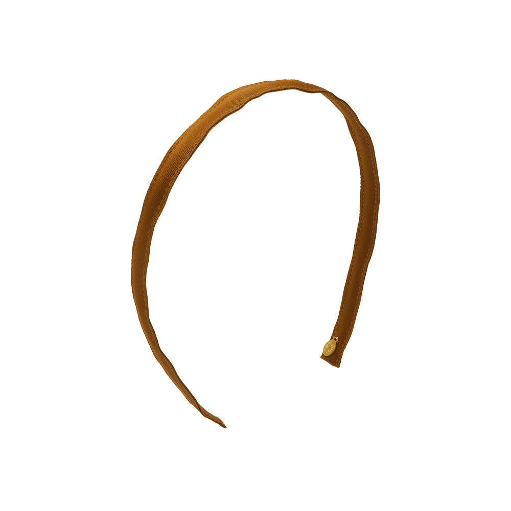 acca☆新品未使用☆ブラウン ビジューサテン ヘアバンド サテン ナロウヘッドバンド | THE HAIR BAR TOKYO