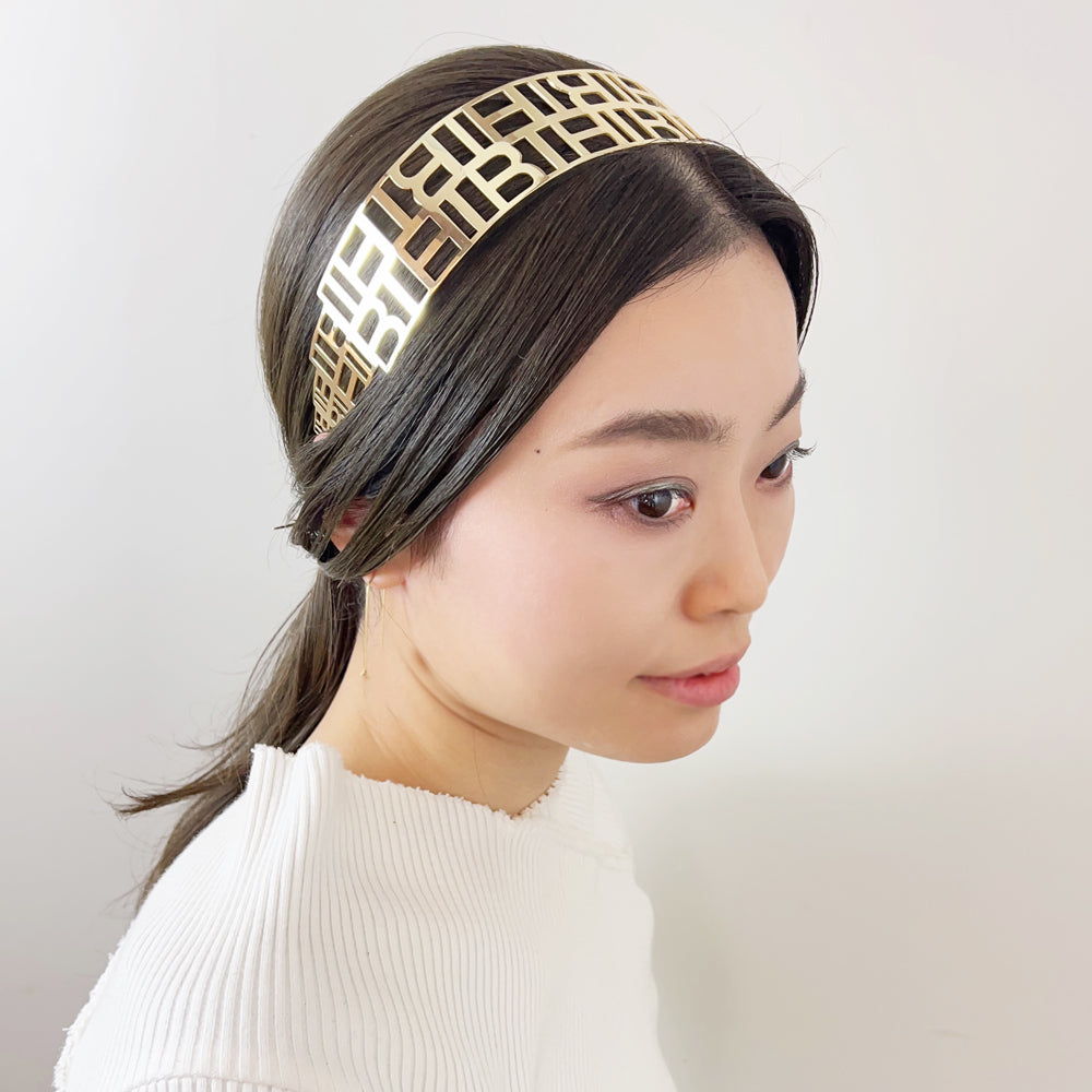 【メディア掲載】THBT メタル モノグラム ヘッドバンド 40㎜