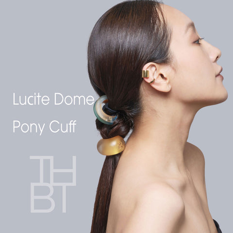 THBT Lucite Dome Pony Cuff  RED Lucite Dome Pony Cuff | THE HAIR BAR TOKYO