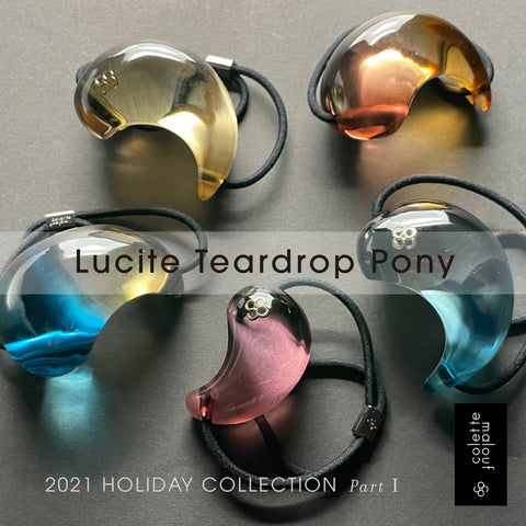 コレットマルーフLucite Small Teardrop Pony colette malouf Lucite Collection | THE HAIR BAR TOKYO
