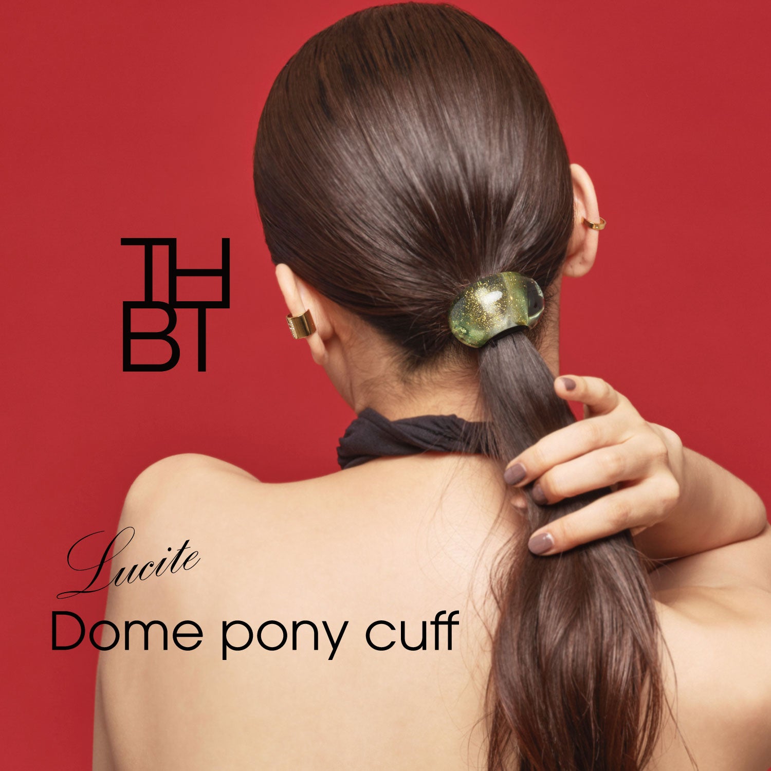 Lucite Dome Pony Cuff Holiday2024