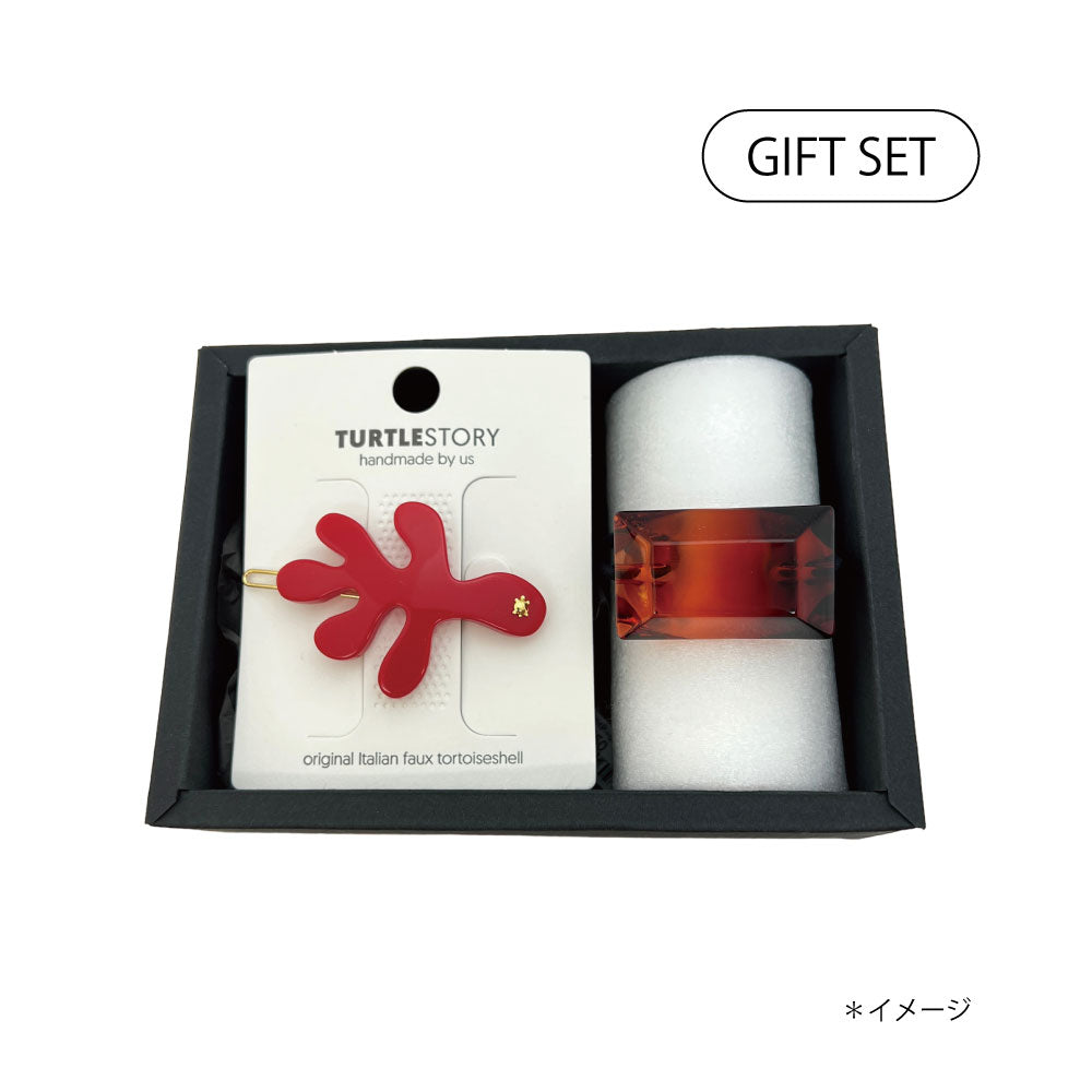 WEB限定GIFT SET/ミディアムジェムポニー+コート ダ ジュール クリップ セット
