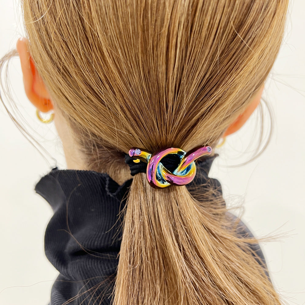 コレットマルーフ メタル ツイステッド ノット ポニー ヘアゴム コレットマルーフ メタル ツイステッド ノット ポニー ヘアゴム