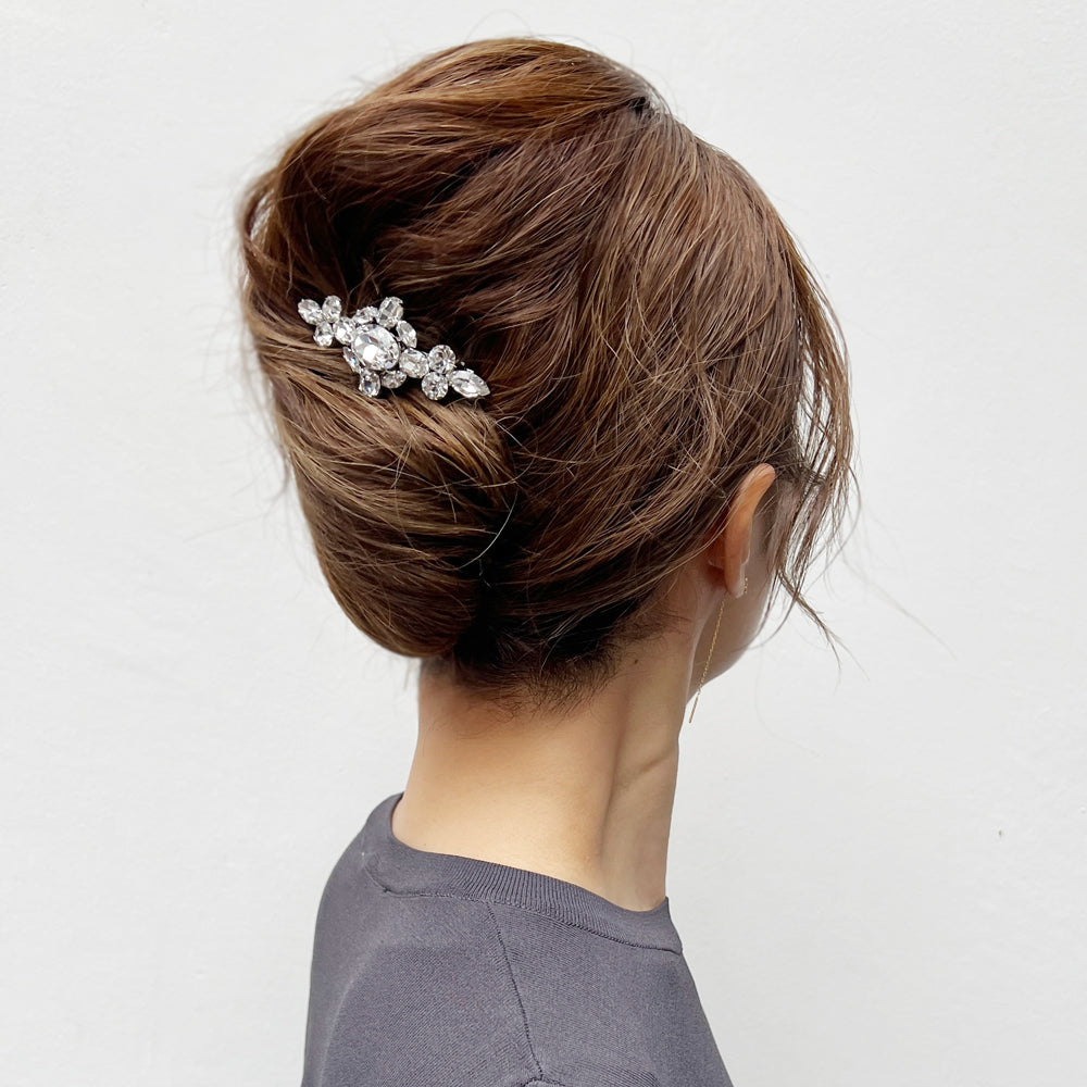 ラインストーン クロス 6センチ バレッタ | THE HAIR BAR TOKYO 