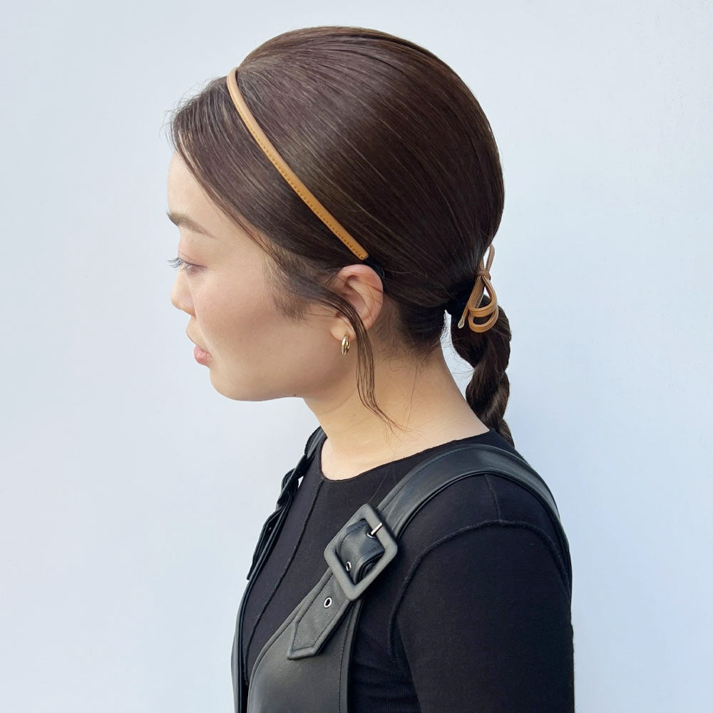 送料無料 いつまで コレットマルーフ/colette malouf】ヴィーガン レザー 1/8 ヘアアクセサリー