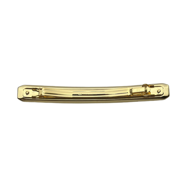 【WEB限定 gift set】シルク スクランチー ウィズ ボールド リング+メタル ジェム 10cmバレッタ(BRN/GLD)