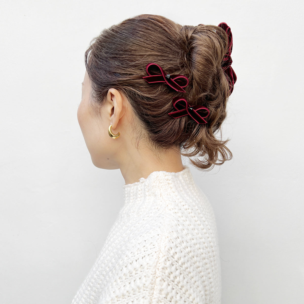ベルベットボウ スナップクリップ セットオブ2 | THE HAIR BAR TOKYO