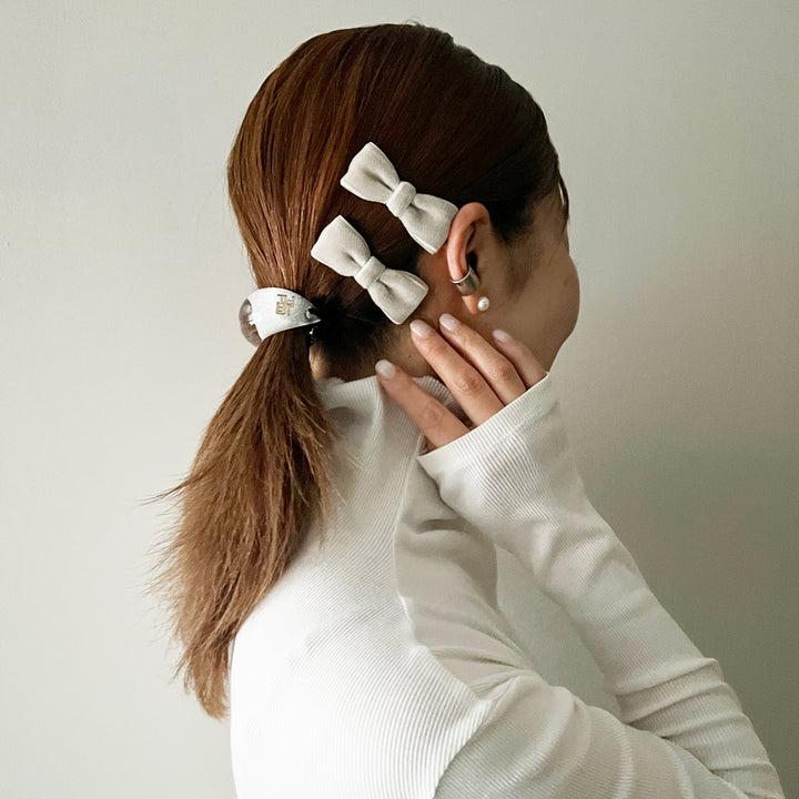 ベルベットボウ スナップクリップ セットオブ2