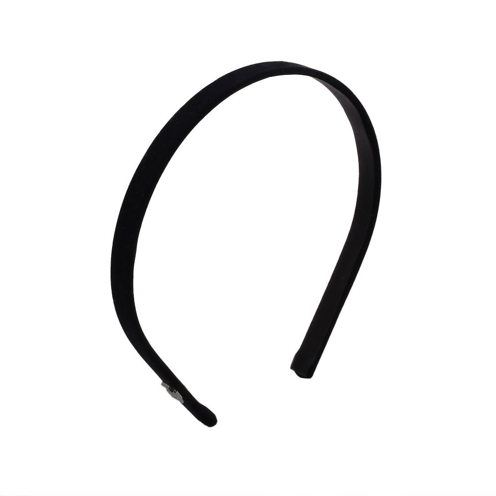 LUDLOW 黒 ベルベット ヘアバンド ベルベット パデッド ワイド ヘッドバンド | THE HAIR BAR TOKYO