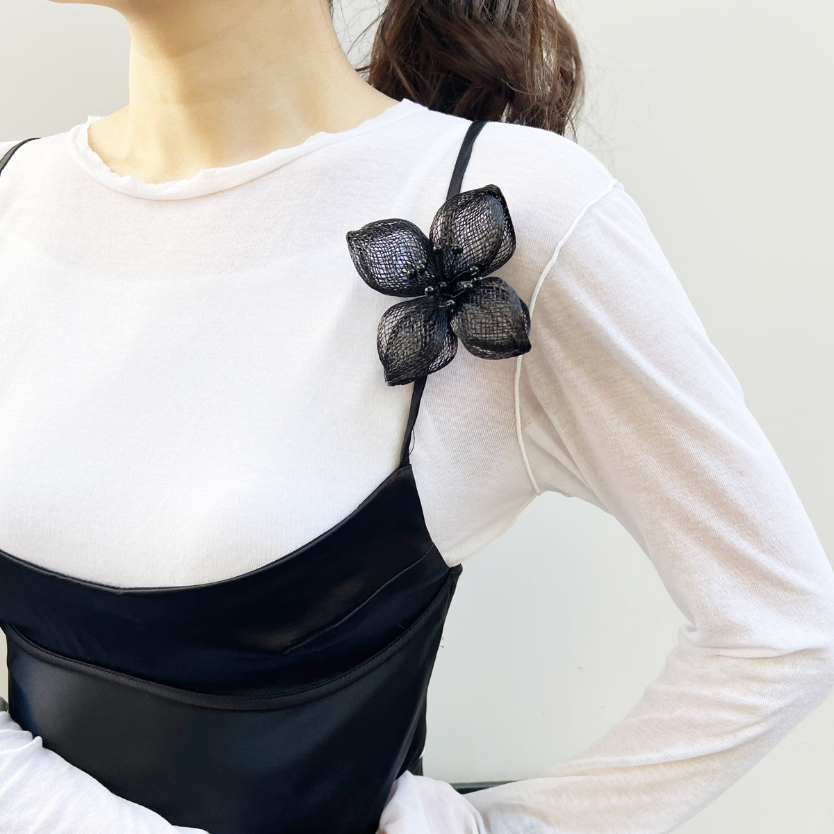 colette malouf メタルメッシュフラワー　クリップ　3点セット colette malouf メタルメッシュフラワー クリップ 3点セット