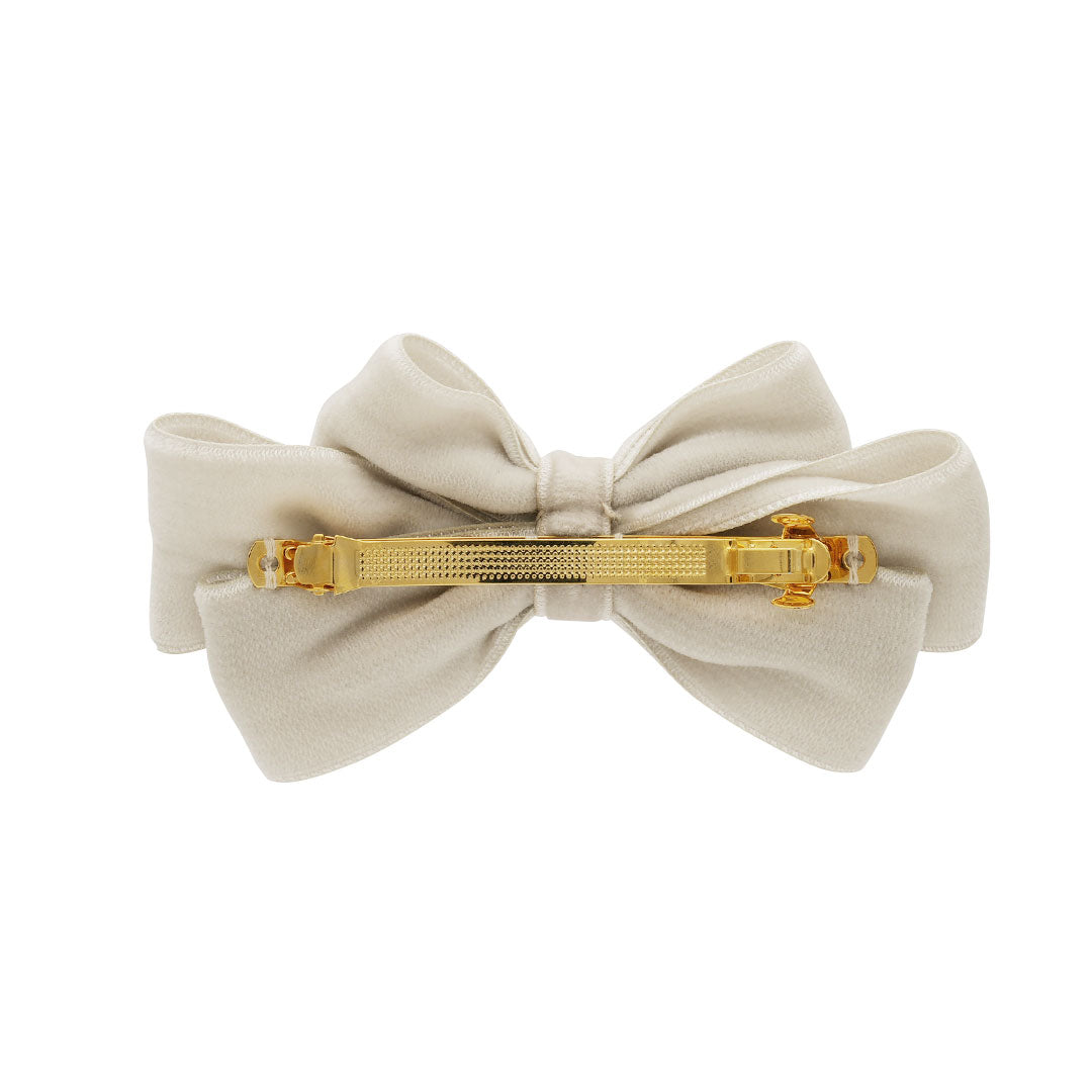 ベルベット トリプル ボウ 10cm バレッタ