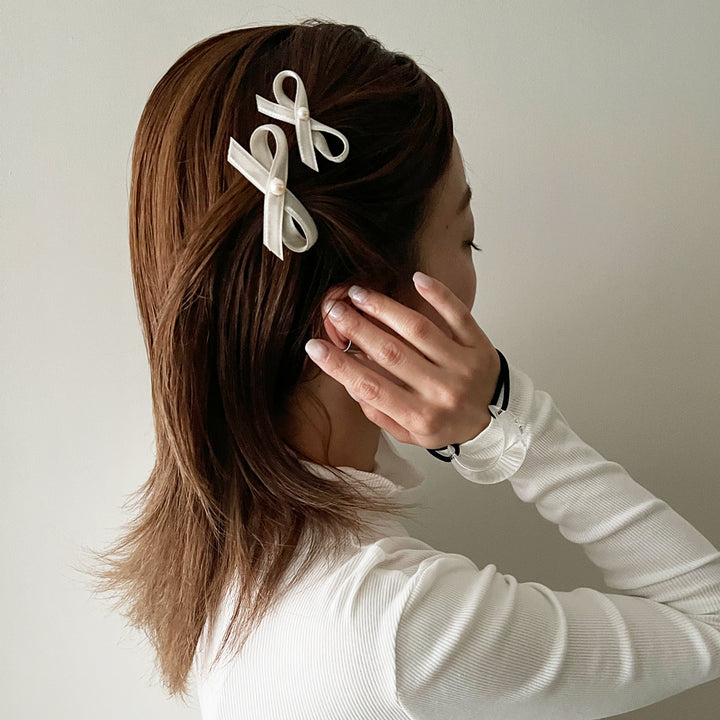 ベルベット スモールボウ クリップセットオブ2