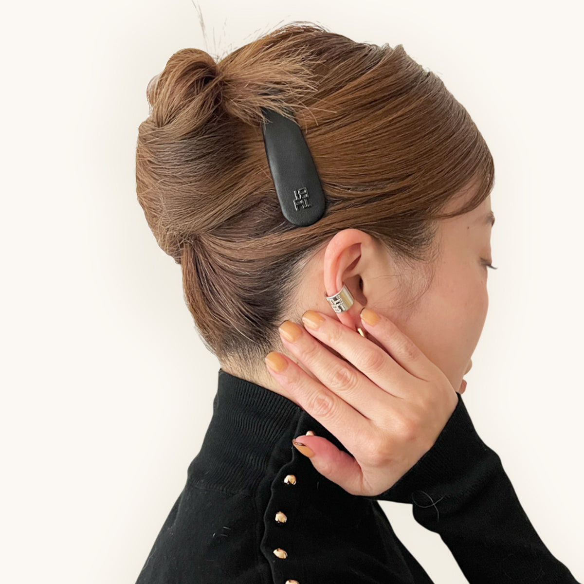 ヴィーガンレザー スナップクリップL