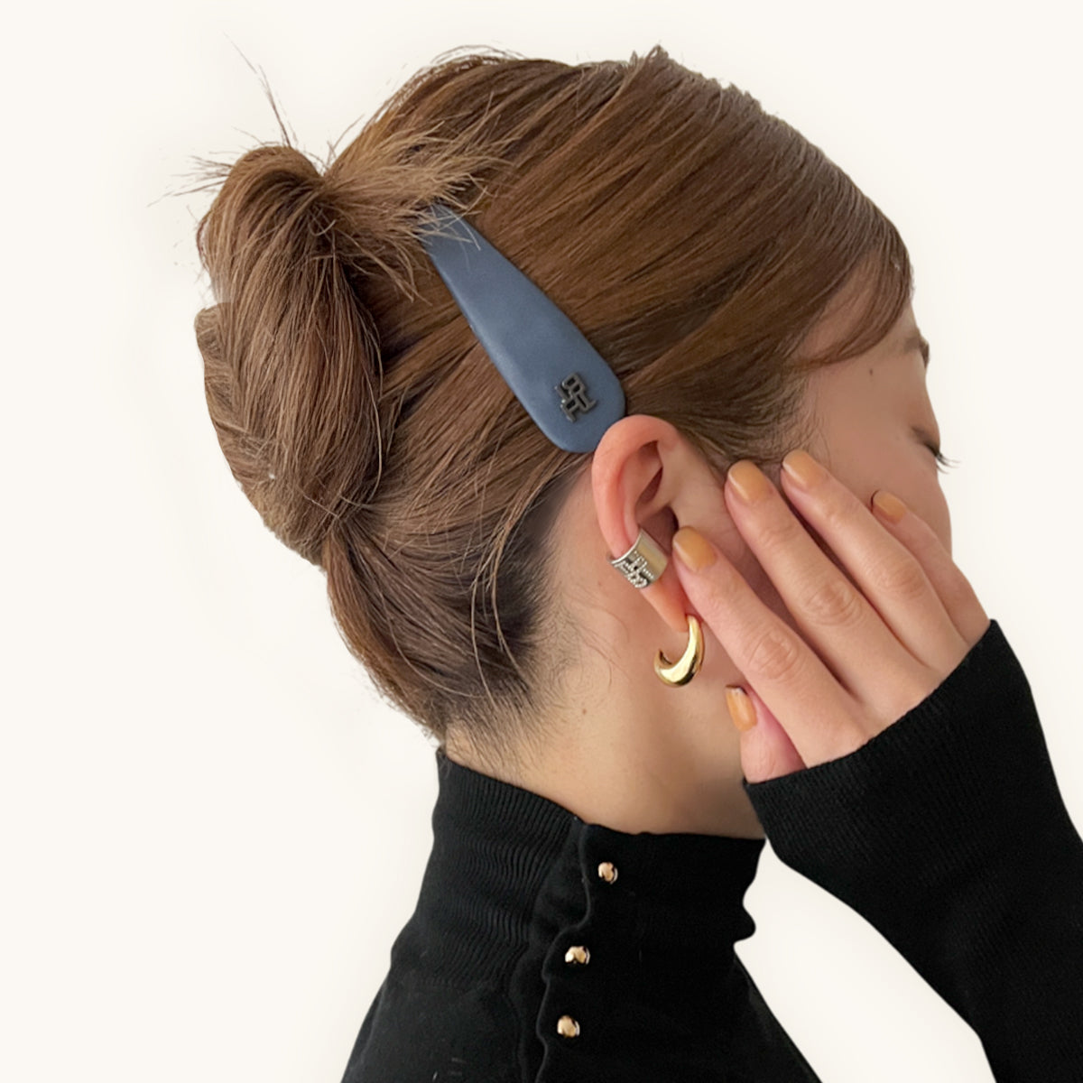 ヴィーガンレザー スナップクリップL