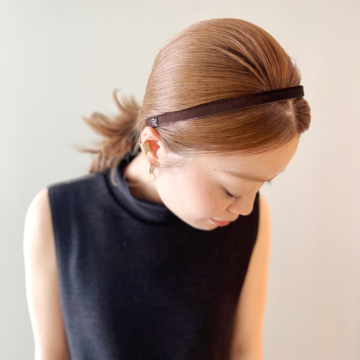 シャイニー ベルベット 1/2" ベーシック ヘッドバンド