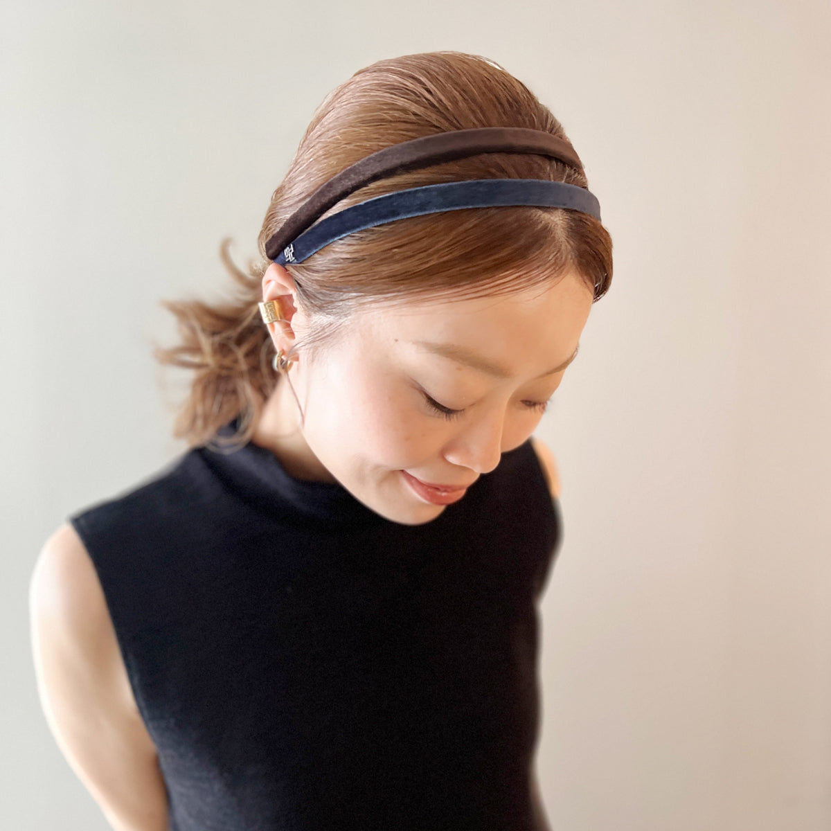 シャイニー ベルベット 1/2" ベーシック ヘッドバンド