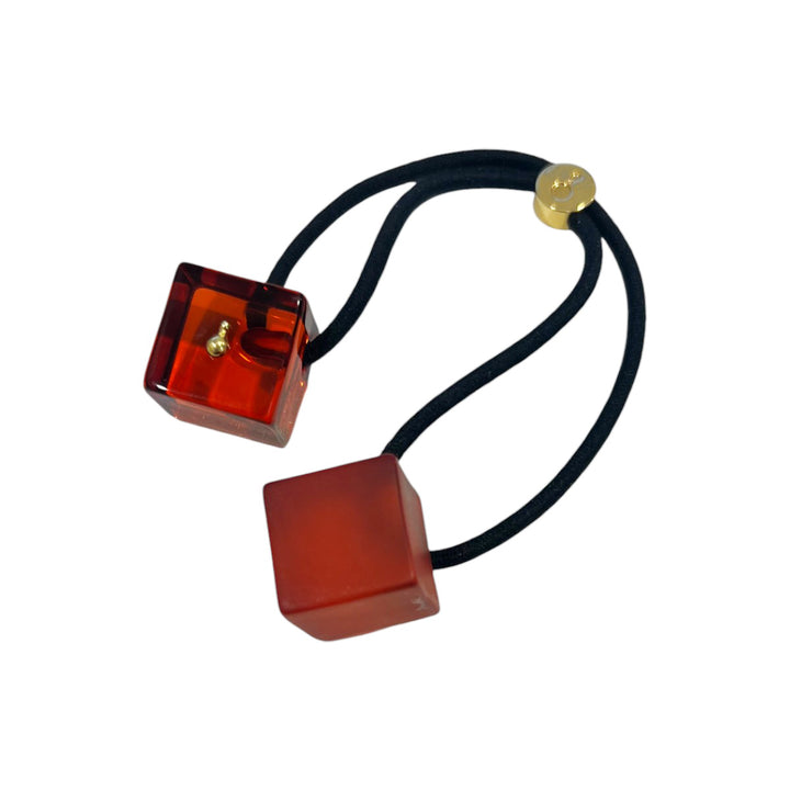 ダブル キューブ ポニー スモール ウィズ アイコン スタッズ