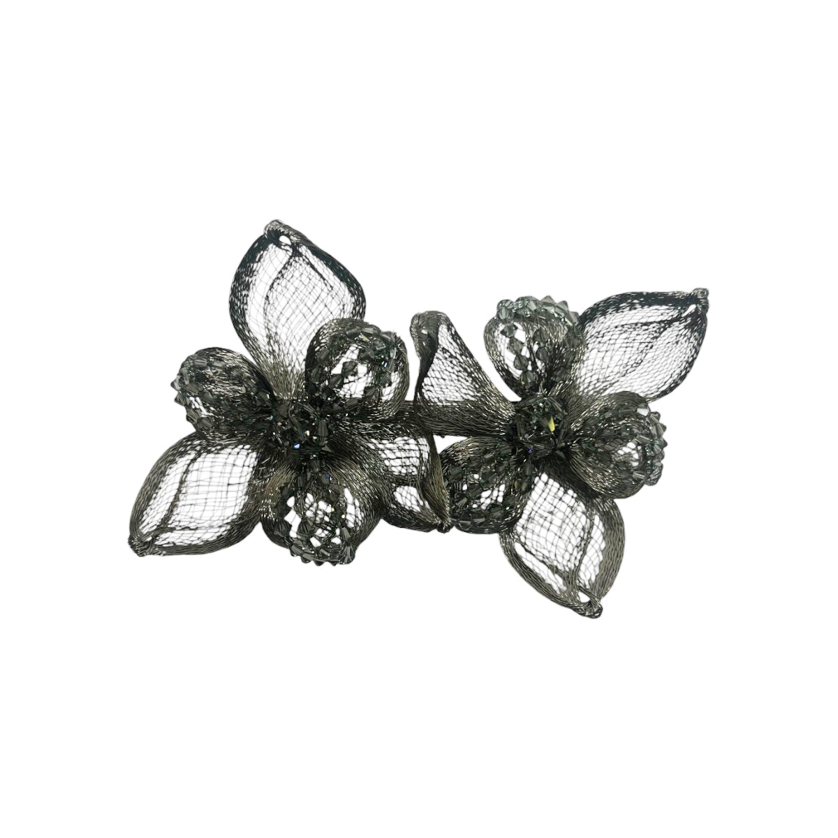 メッシュ ミッドナイト リリー 10cm バレッタ