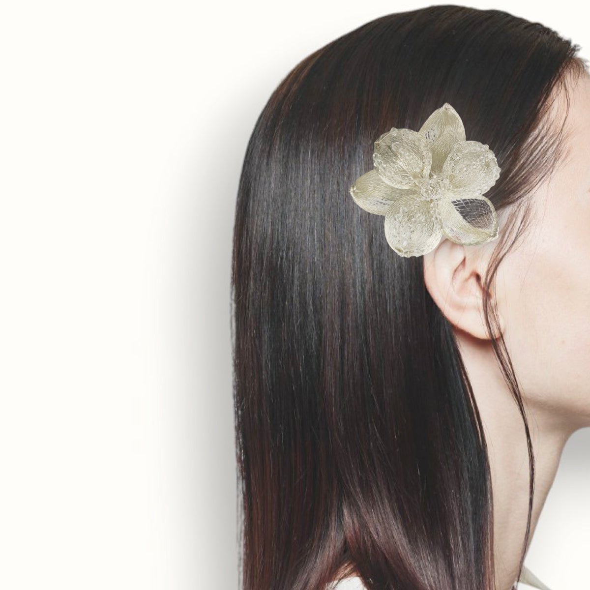 メッシュ ミッドナイト リリー ビーク クリップ