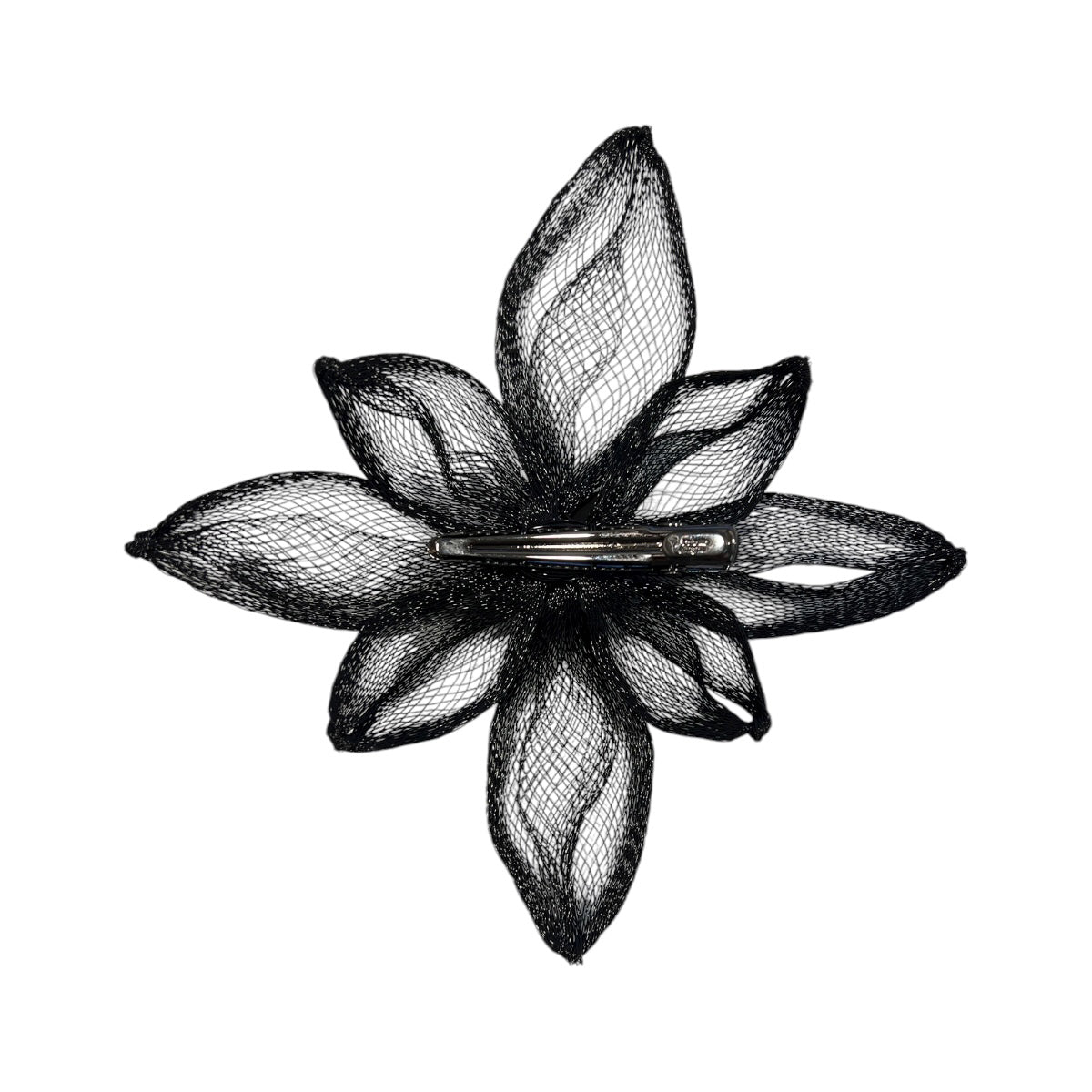 メッシュ ロック クリスタル ラージ フラワー ビーク クリップ