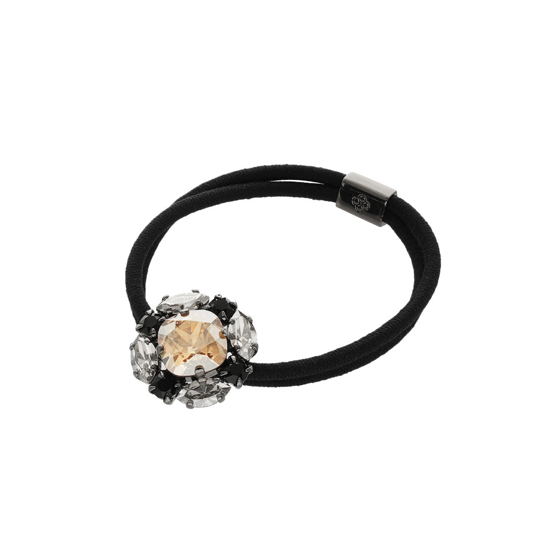 コレットマルーフラインストーンフラワーポニー ラインストーン ラウンド フラワーポニー | THE HAIR BAR TOKYO