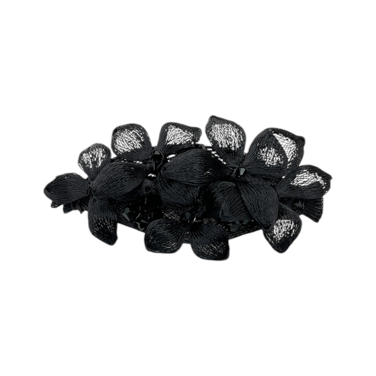 メッシュ ライラック10cmバレッタ