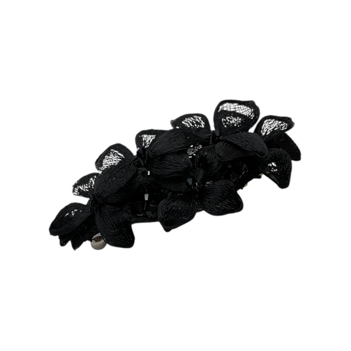 メッシュ ライラック10cmバレッタ