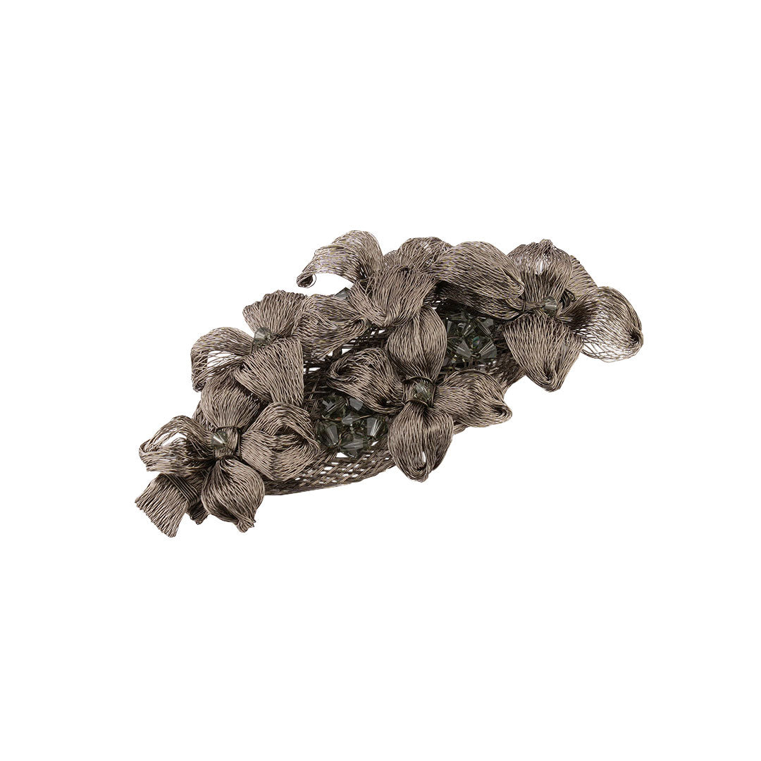 メッシュ ライラック10cmバレッタ