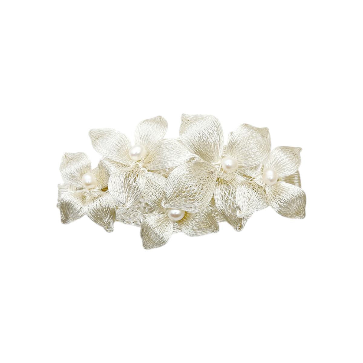 メッシュ ライラック10cmバレッタ