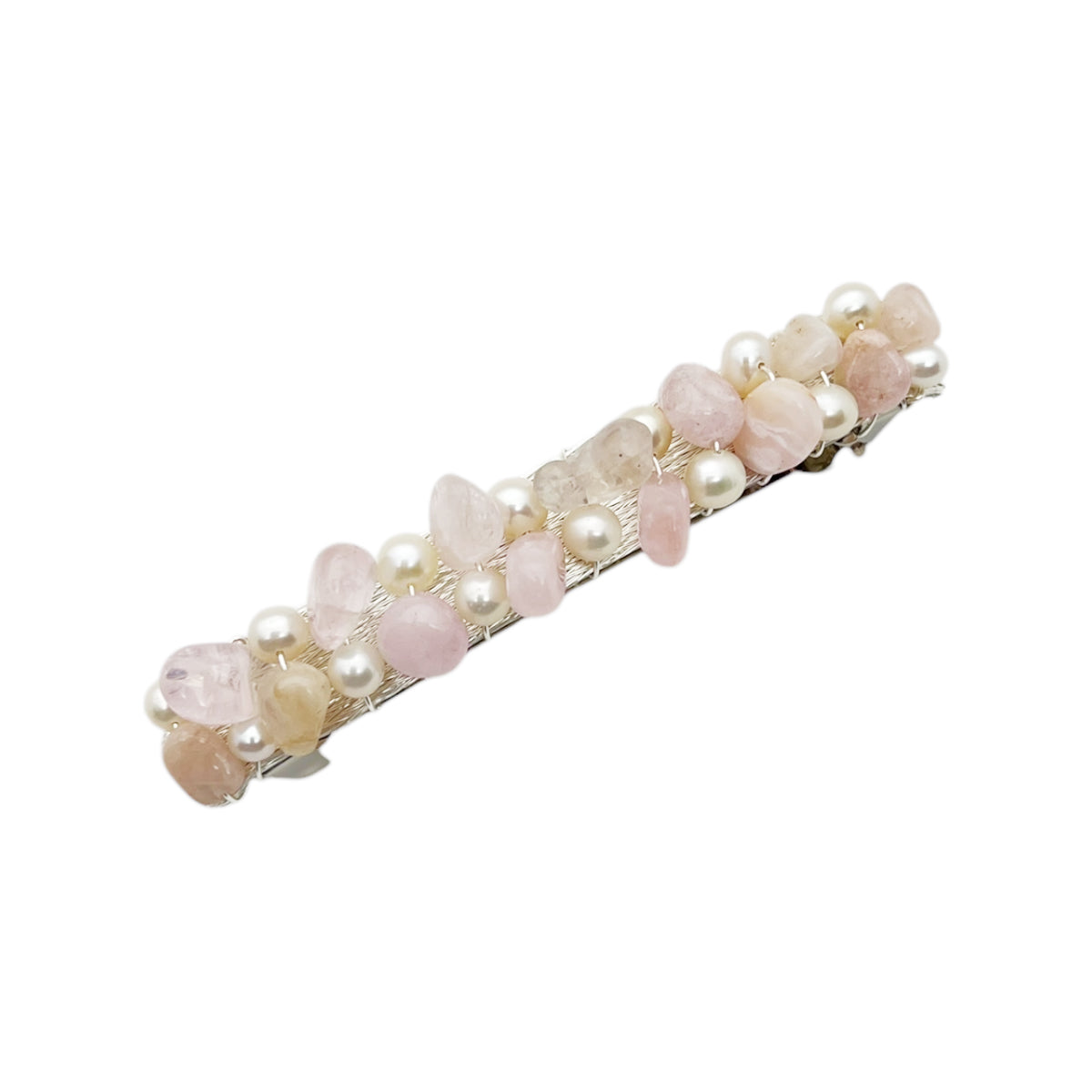 パール アンド セミプレシャス 8cm バレッタ | THE HAIR BAR TOKYO