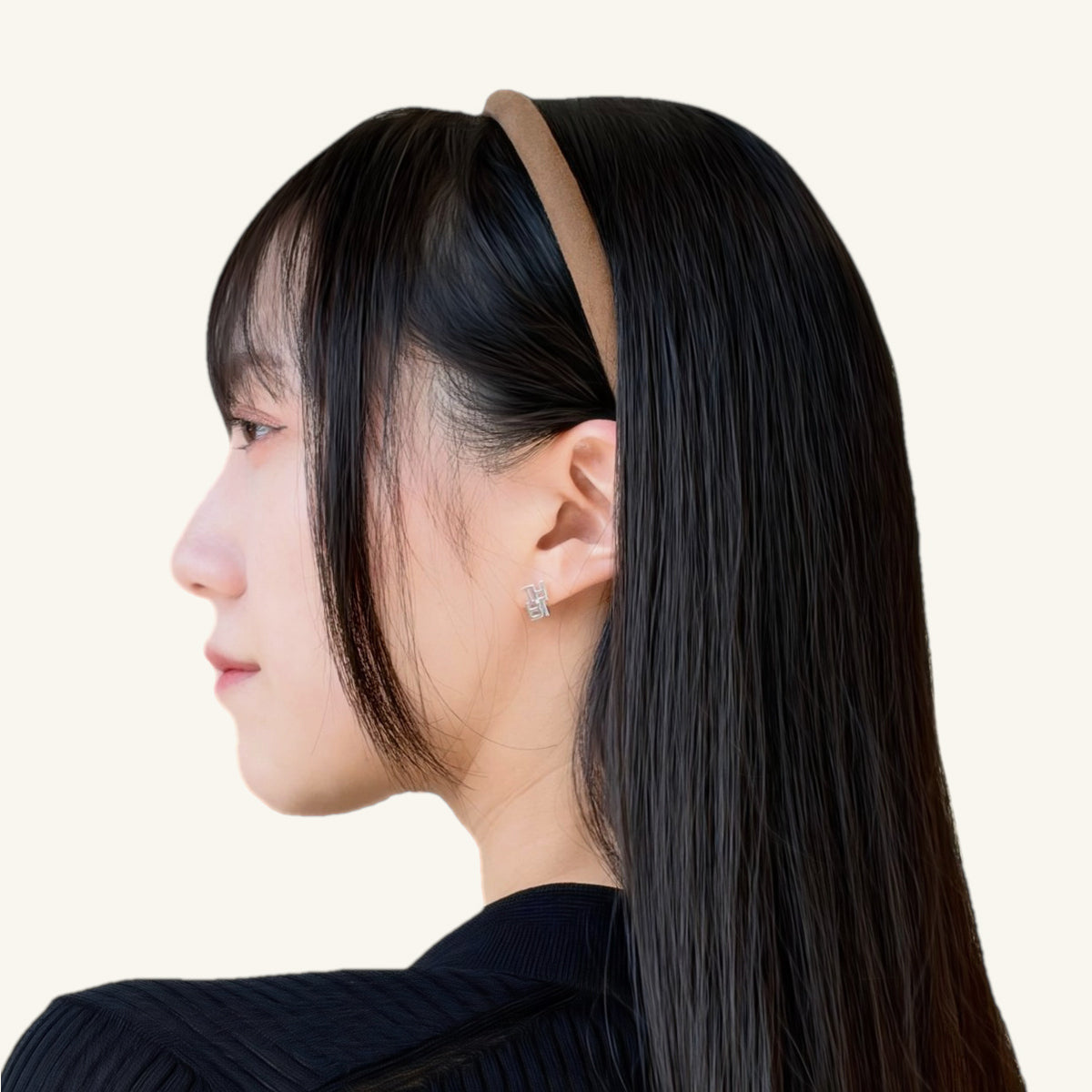 ブラッシュド 1/2ベーシック パテッド ヘッドバンド