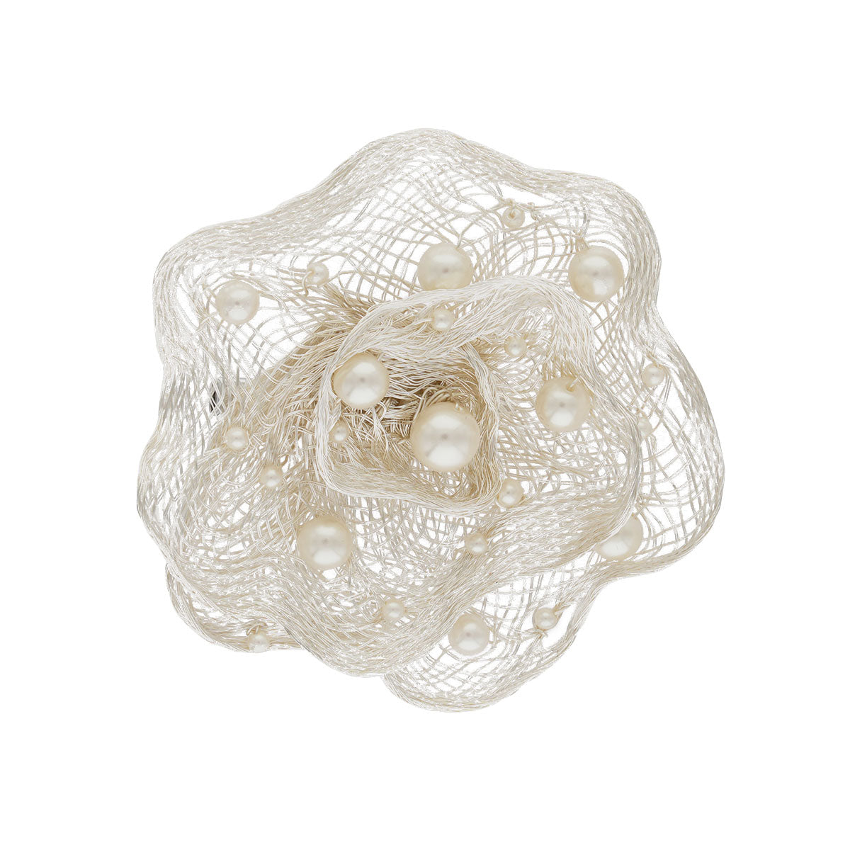 メッシュ パール スキャタード クリップ