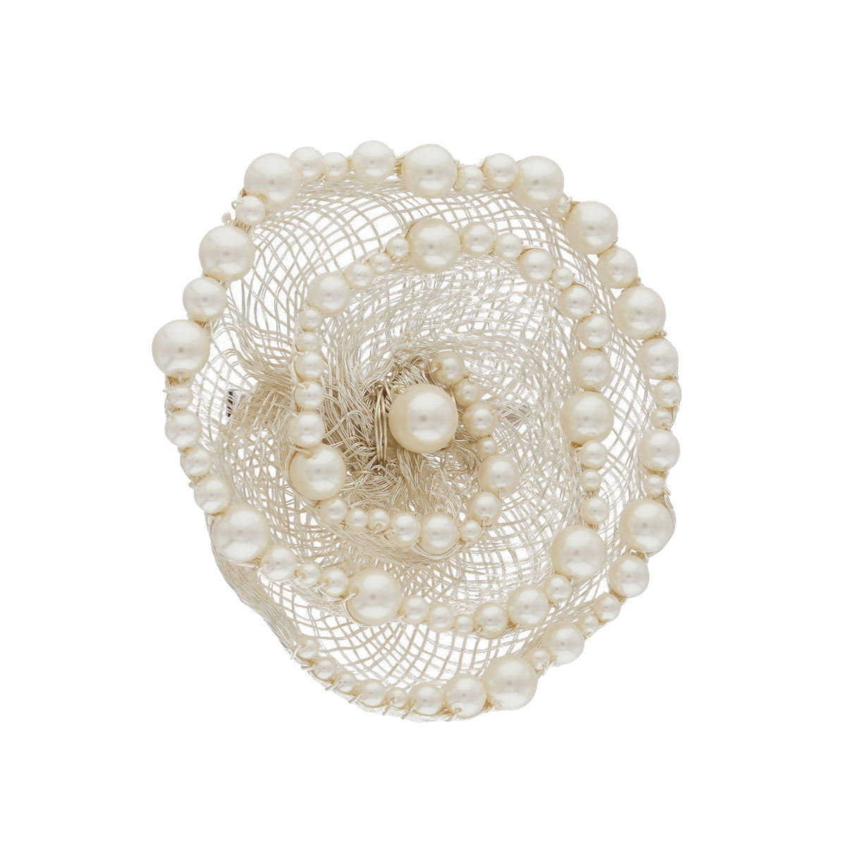 メッシュ パール スパイラル クリップ