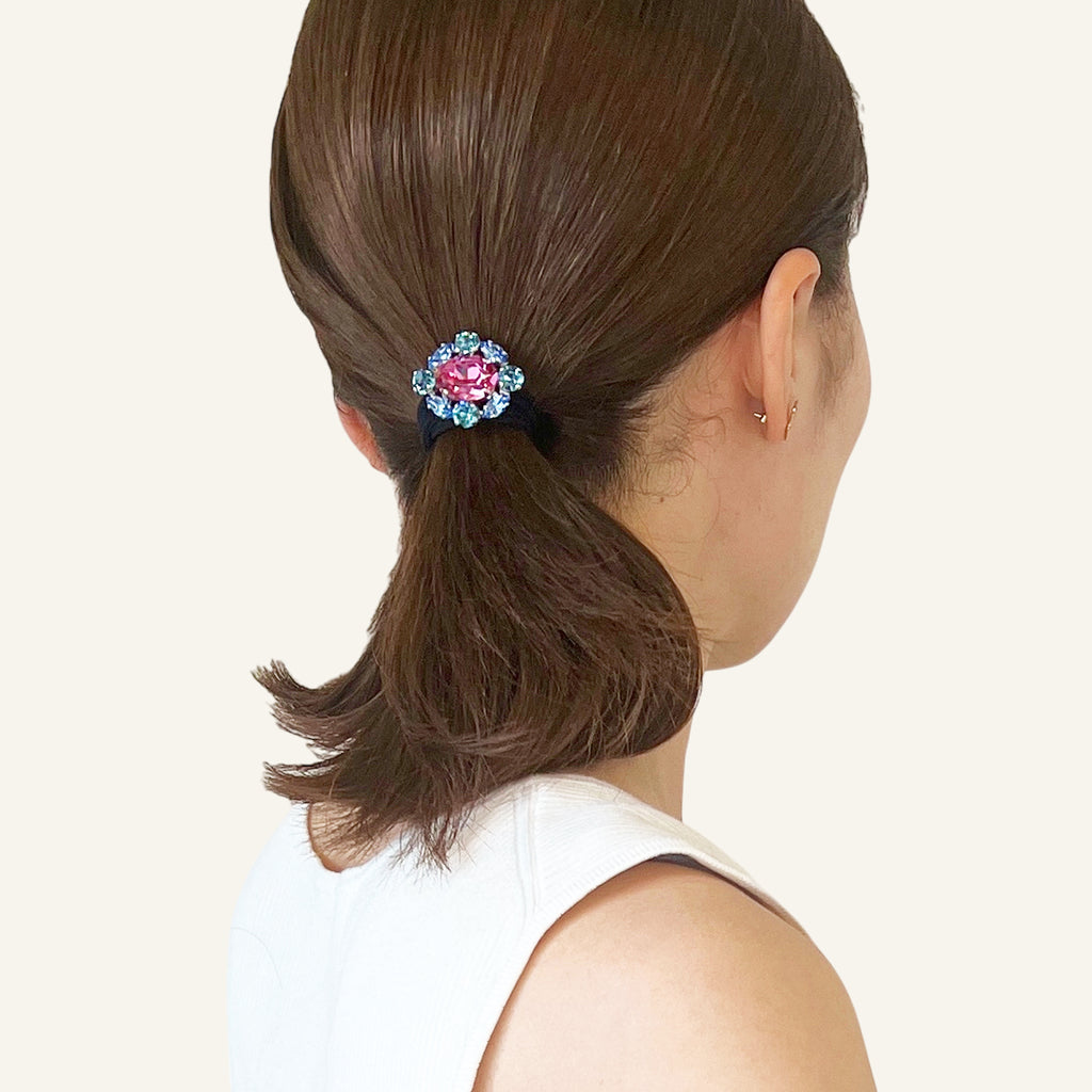 ラインストーン クロス ポニー | THE HAIR BAR TOKYO