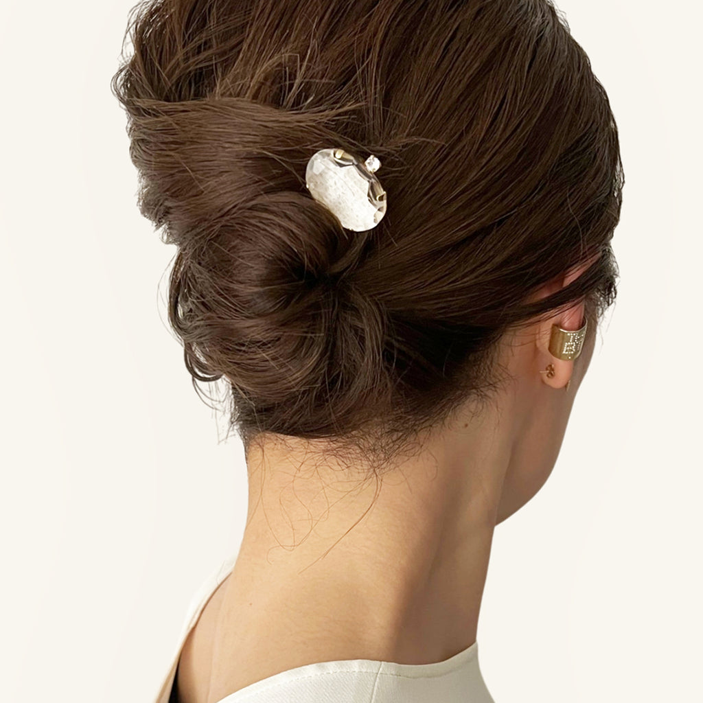 thehairbartokyo 桜クリスタルヘアピン サクラクリスタル ウィズ ツイード ヘアピン | THE HAIR BAR TOKYO