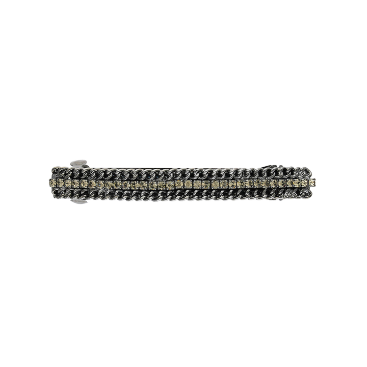 クリスタル&チェーン 10cm バレッタ