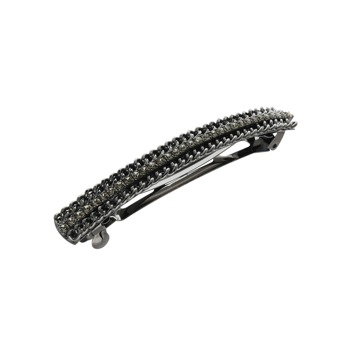 クリスタル&チェーン 10cm バレッタ