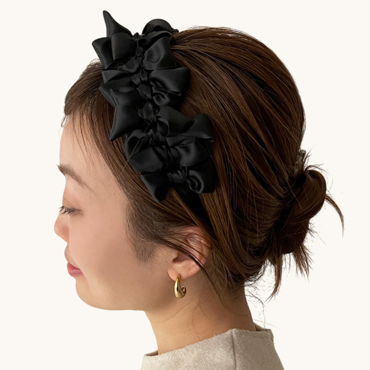 サテン ボウ ラプソディ ヘッドバンド